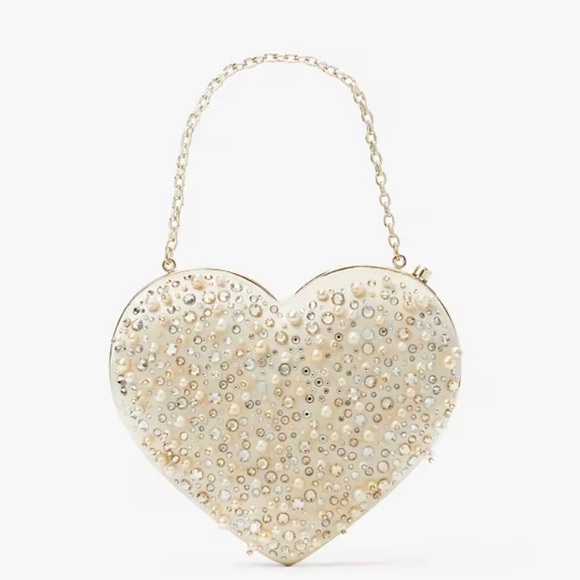kate spade Handbags - Kate Spade New York PEARL  BEADED Mini Heart Shape Bag